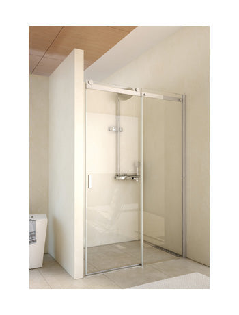 Porte de douche en niche coulissante RIHO BALTIC B104 100x210 cm en verre clair clicktofournisseur.com