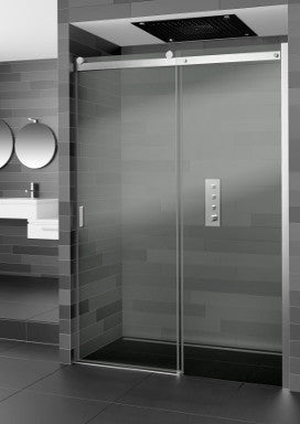 Porte de douche en niche coulissante RIHO BALTIC B104 100x210 cm en verre clair clicktofournisseur.com