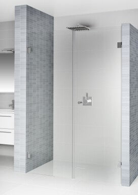 Porte de douche en niche droite universelle RIHO SCANDIC LIFT MISTRAL M102 100x200 cm en verre clair clicktofournisseur.com