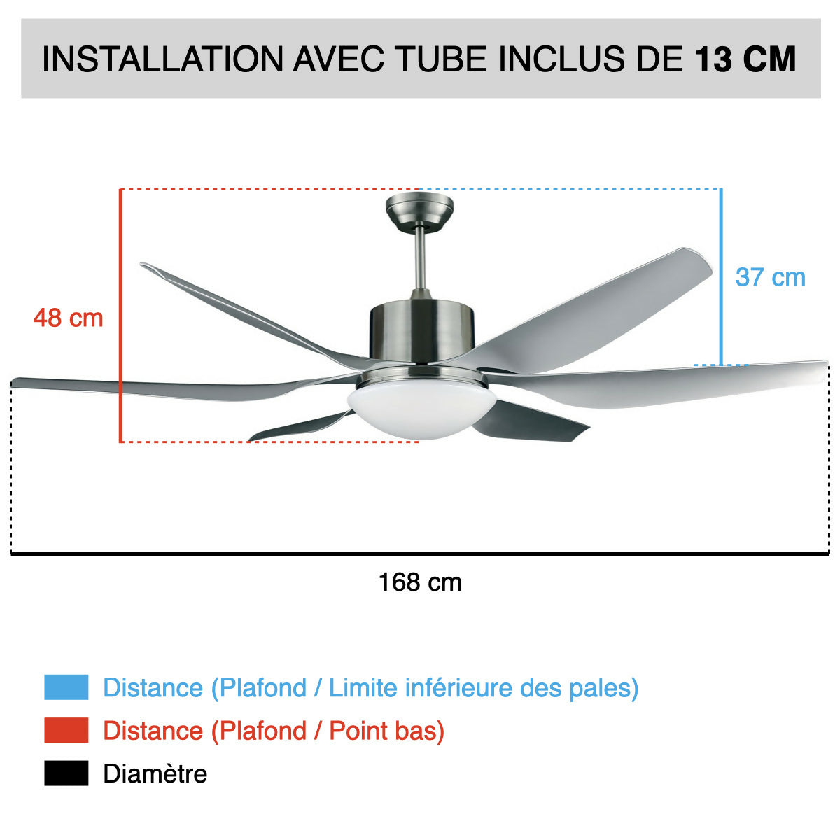 Ventilateur-plafond-FANELITE-SANDY-tube-13-cm