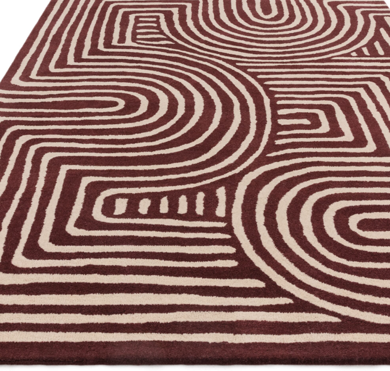 Tapis tufté main en laine TWISTER