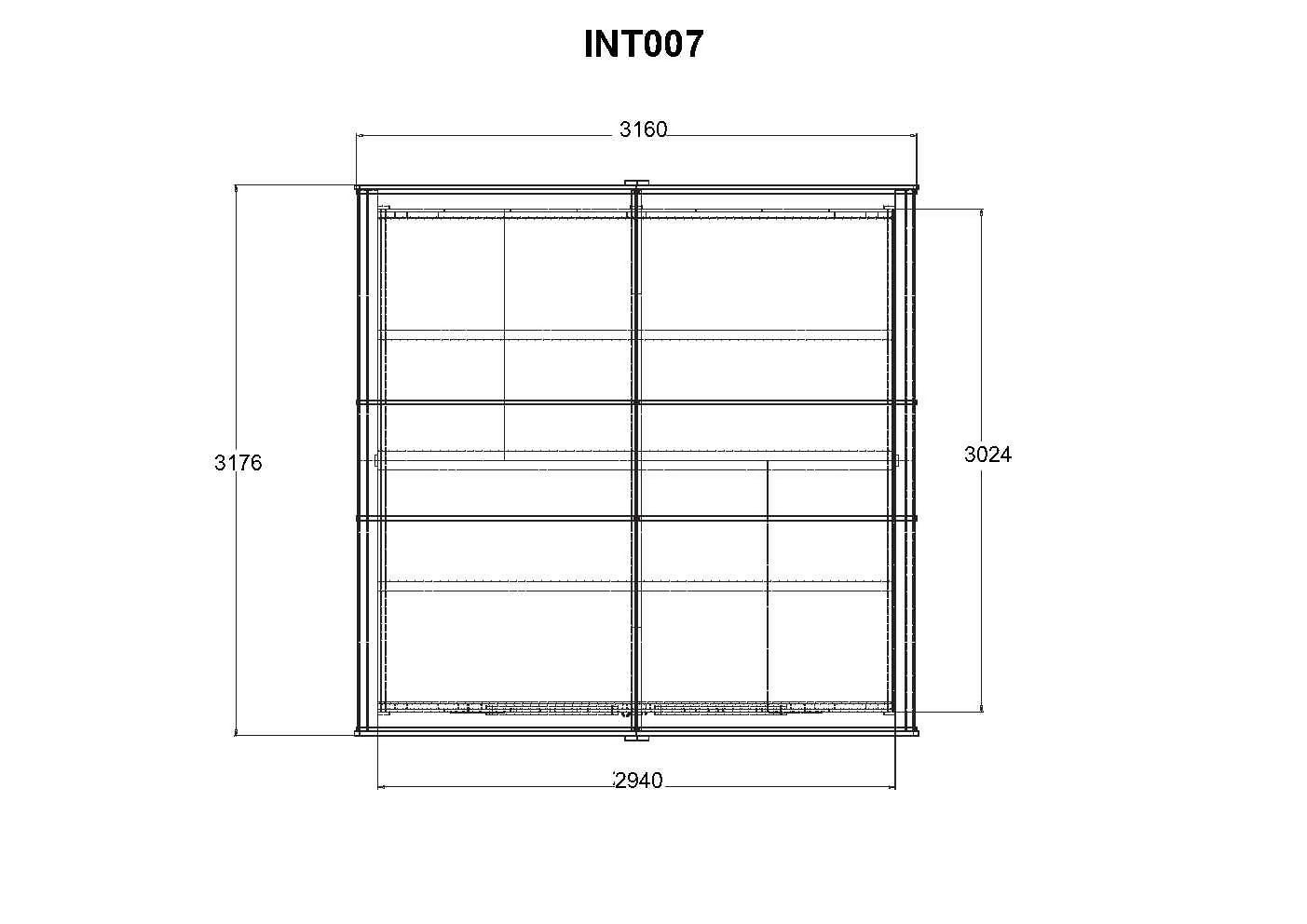 Abri de jardin en bois traité autoclave, ep19mm, surface utile 8,29m², 300x294x220, INT007/INEKSA