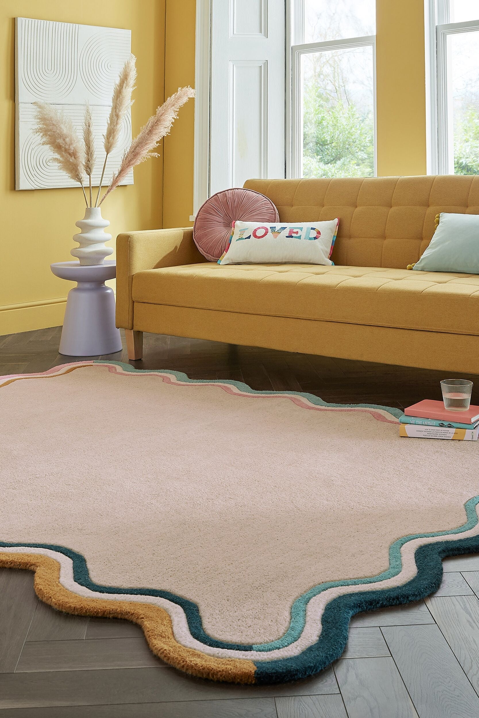 RUSK designer wool living room rug