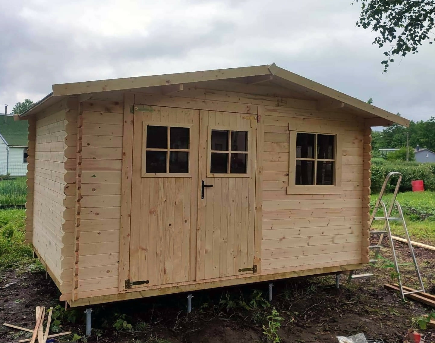 Wooden garden shed, usable surface area 9.9m², 388x298x235cm, INT021/INEKSA