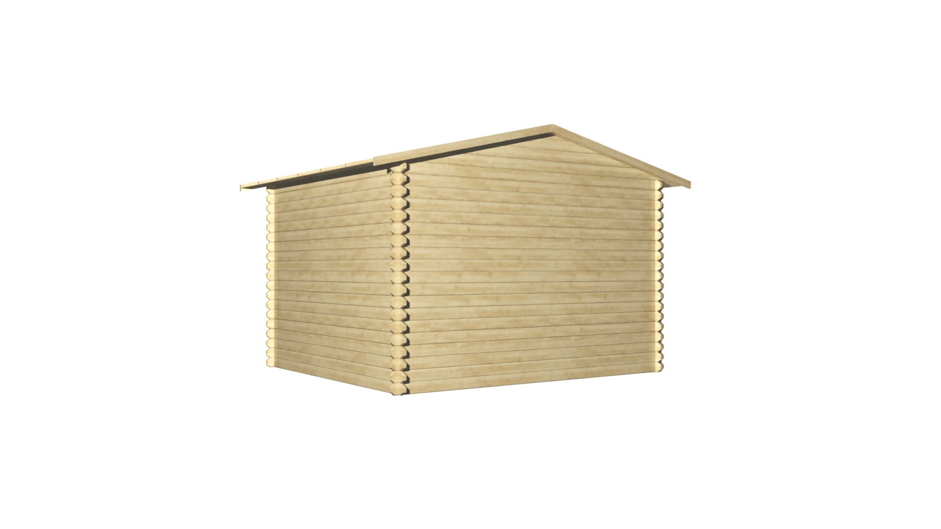 Abri de jardin en bois, ep 19mm, surface utile 7,62m², 298x298x235cm, INT019/INEKSA