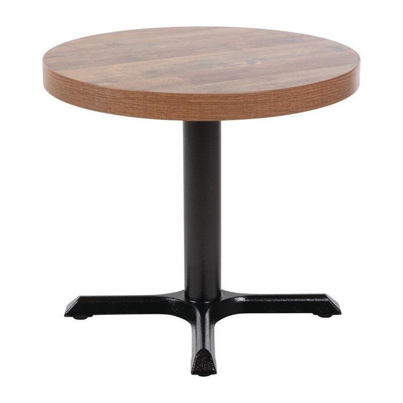 PLATEAU DE TABLE ROND 60 CM EFFET BOIS VIEILLI (PIETEMENT NON FOURNI)