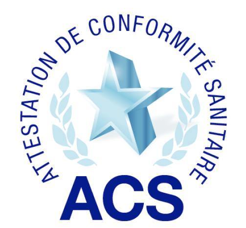 La douchette Eco2-Douche est agréée par l'ACS (attestation de conformité sanitaire | Novela-Global.com