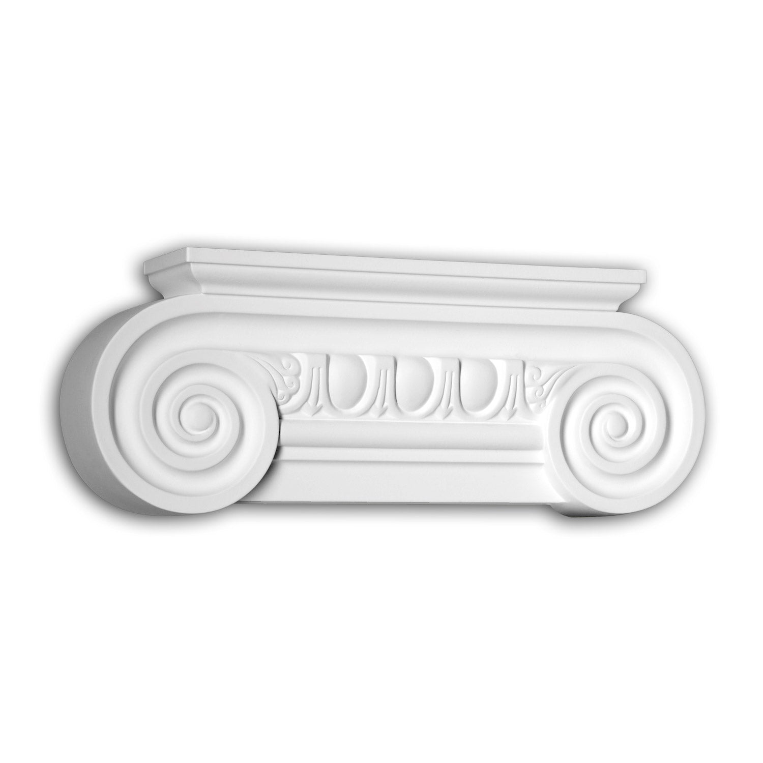 Chapiteau de pilastre Profhome 451201 Élément de façade Pilastre Moulure exterieure style ionique blanc