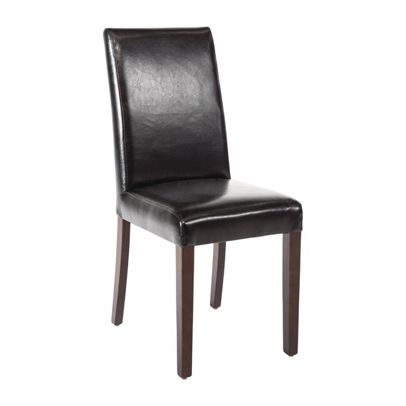 LOT DE 2 CHAISES EN SIMILI CUIR NOIRES