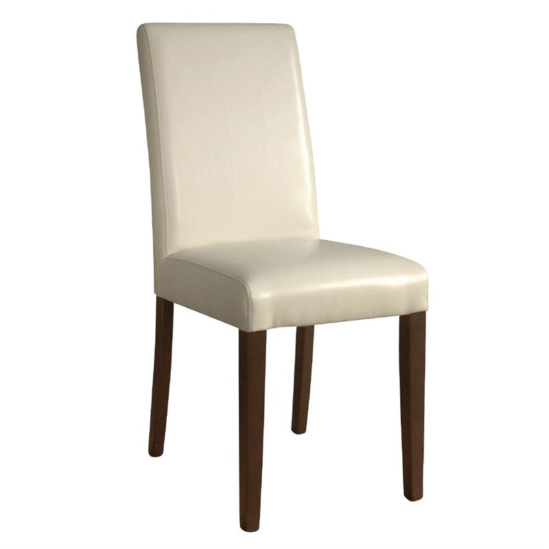 LOT DE 2 CHAISES EN SIMILI CUIR CRÈME