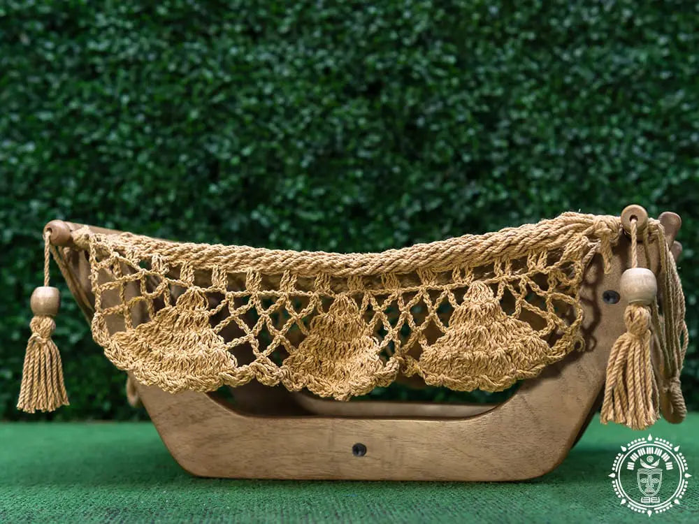 Taupe cat hammock + wooden support