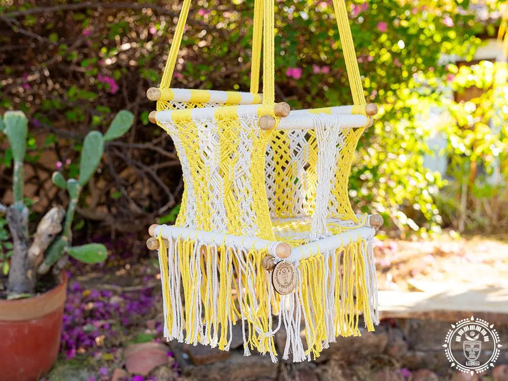 Macrame baby hammock Amarillo 