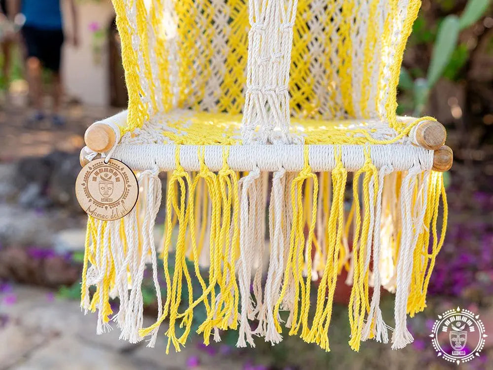 Macrame baby hammock Amarillo  - 0