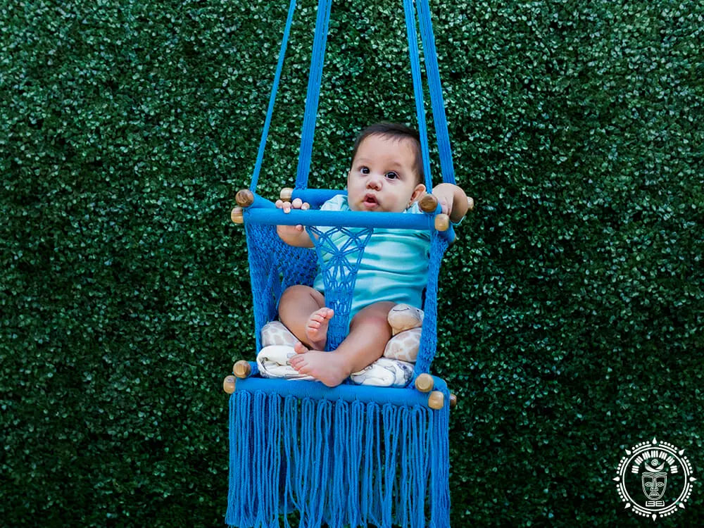 Celeste macramé baby hammock