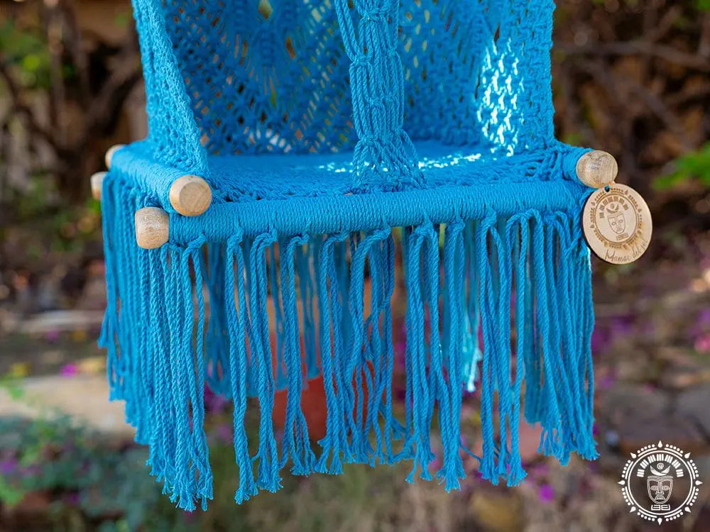 Hamac bébé macramé celeste - 0