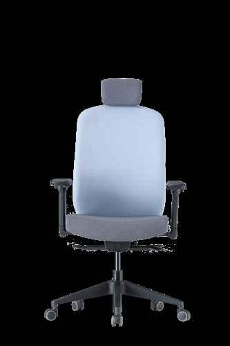 Up Up Athene ergonomic office chair Black, Grey + Blue fabric