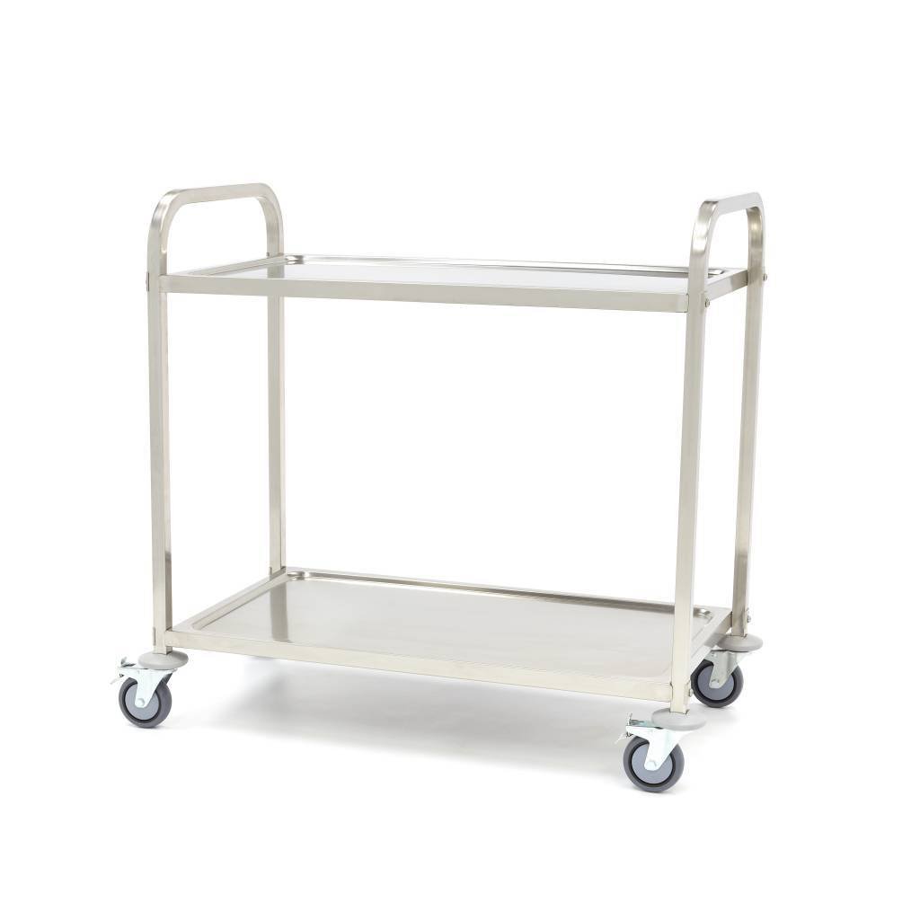 Chariot de Service en Inox 2 plateaux