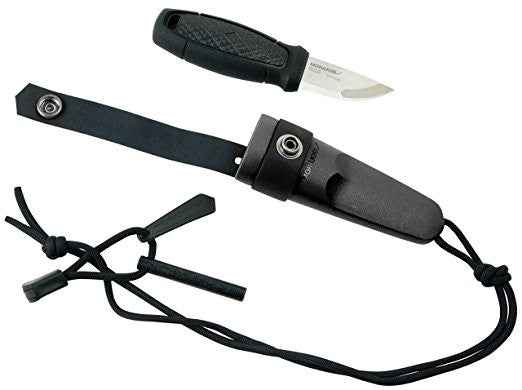 "Morakniv® Eldris Neck Knife Black, Fire Starter Kit"