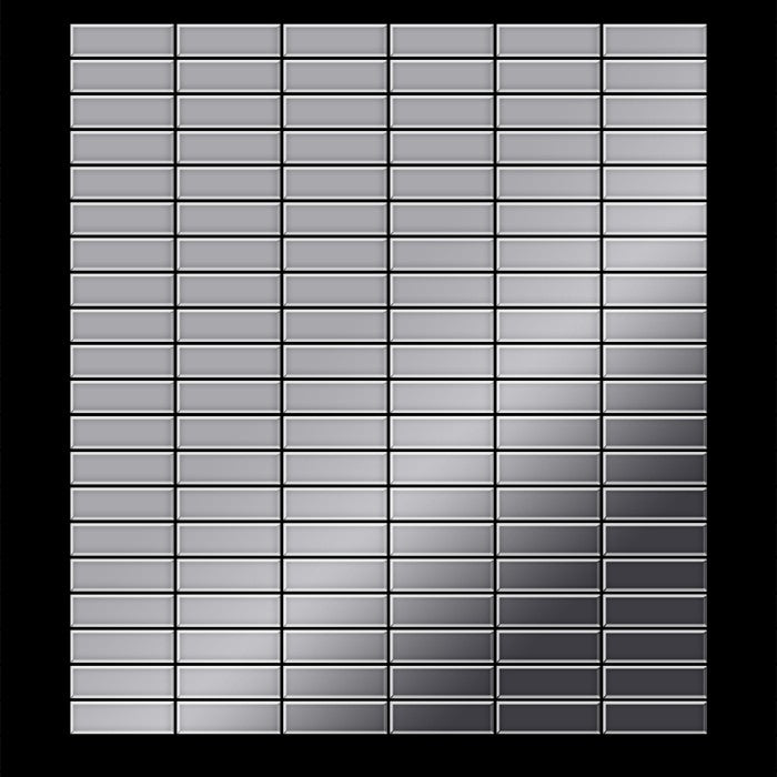 Mosaïque métal massif Carrelage Acier inoxydable Marine miroir gris Grosseur 1,6mm ALLOY Cabin-S-S-MM 1,01 m2 - 0