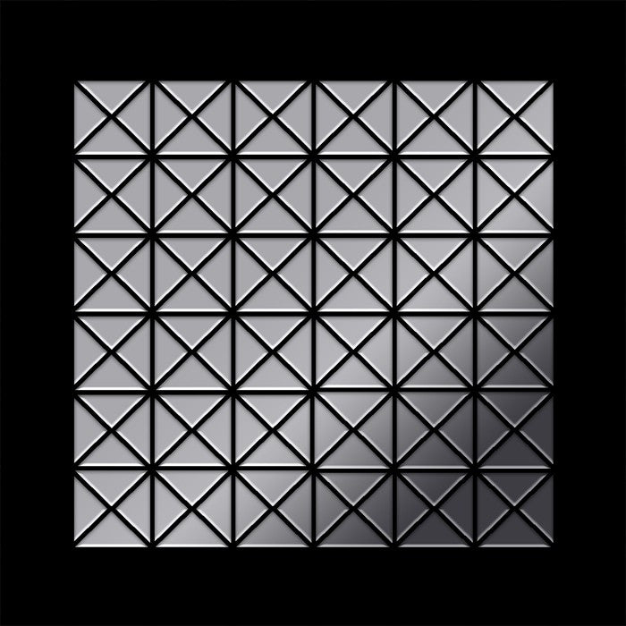 Mosaïque métal massif Carrelage Acier inoxydable miroir gris Grosseur 1,6mm ALLOY Deco-S-S-M 1 m2 - 0