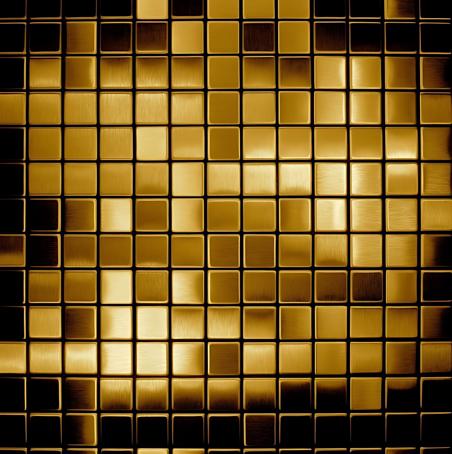 Mosaïque métal massif Carrelage Titane brossé Gold doré Grosseur 1,6mm ALLOY Mosaic-Ti-GB 1,04 m2 - clicktofournisseur.com