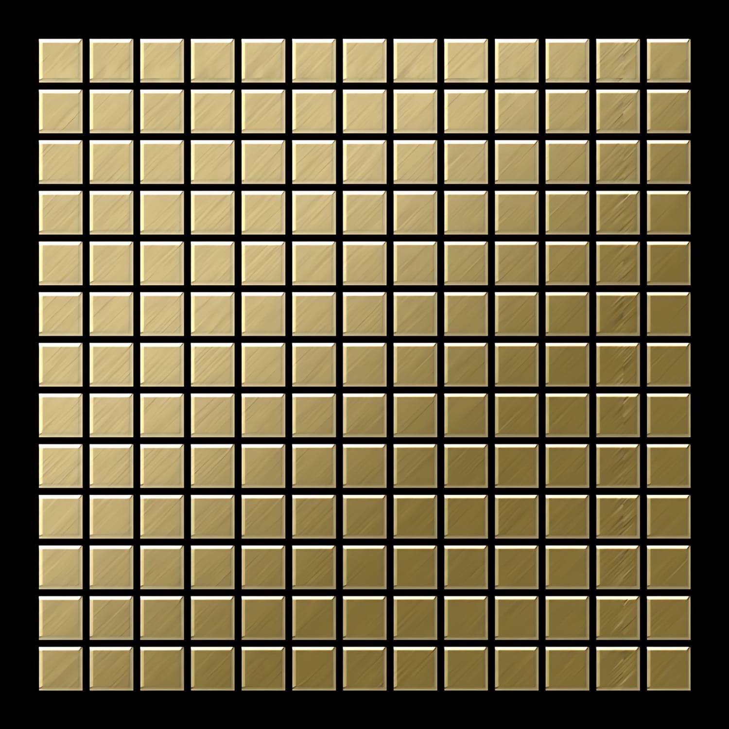 Mosaïque métal massif Carrelage Titane brossé Gold doré Grosseur 1,6mm ALLOY Mosaic-Ti-GB 1,04 m2 - clicktofournisseur.com