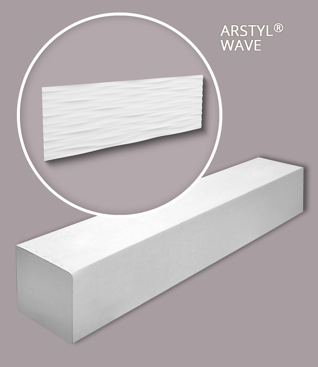 NMC WAVE-box ARSTYL Noel Marquet 1 carton 7 pièces 3d panneau mural design moderne blanc | 3,01 m2