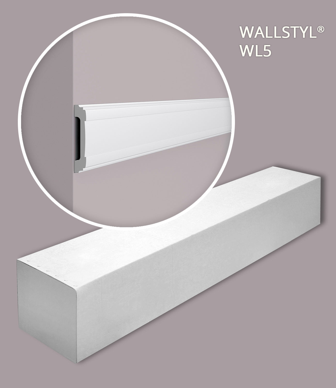 NMC WL5-box WALLSTYL Noel Marquet 1 carton 19 pièces Cimaise design moderne blanc | 38 m