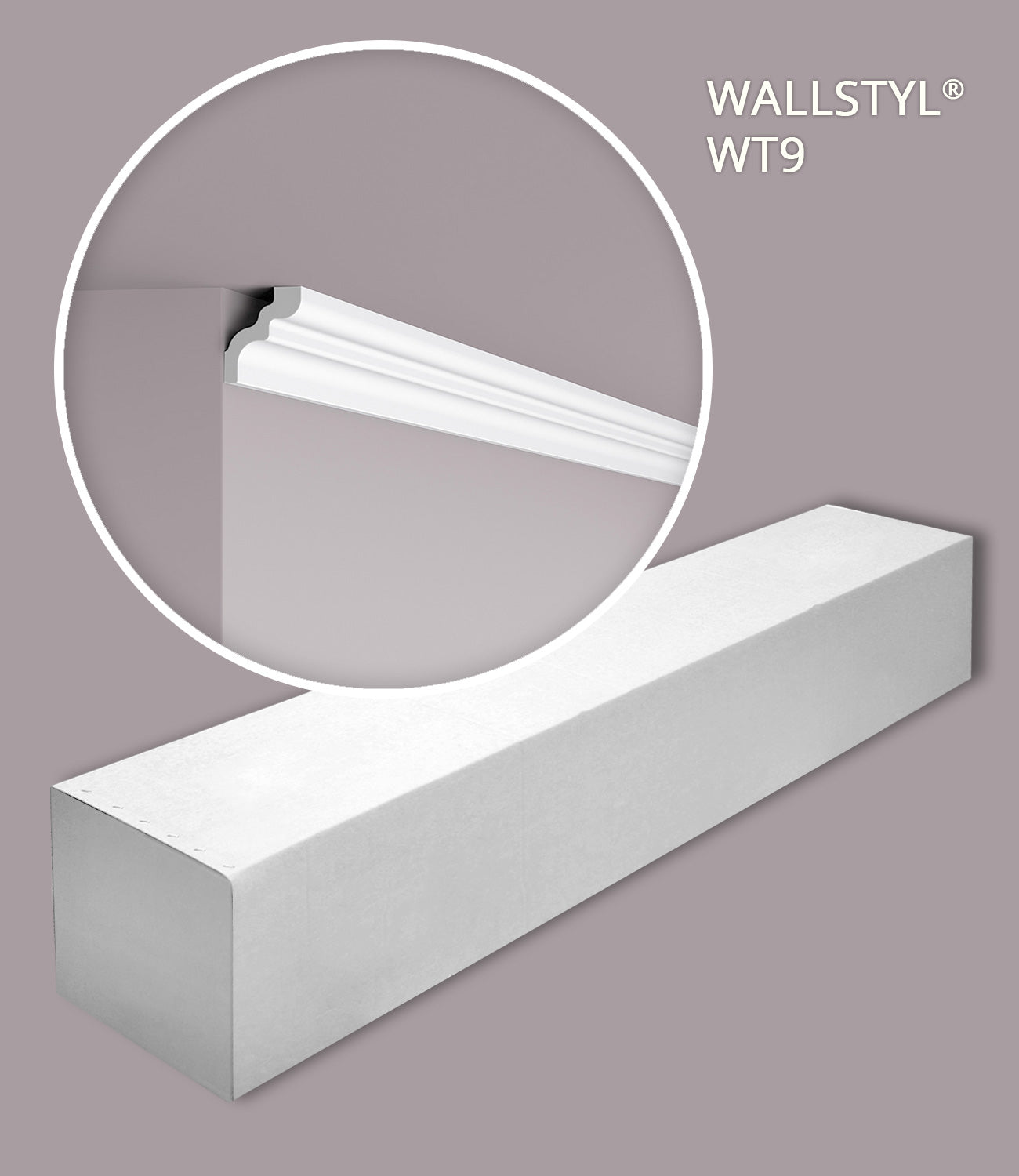 NMC WT9-box WALLSTYL Noel Marquet 1 carton 28 pièces Corniche design moderne blanc | 56 m