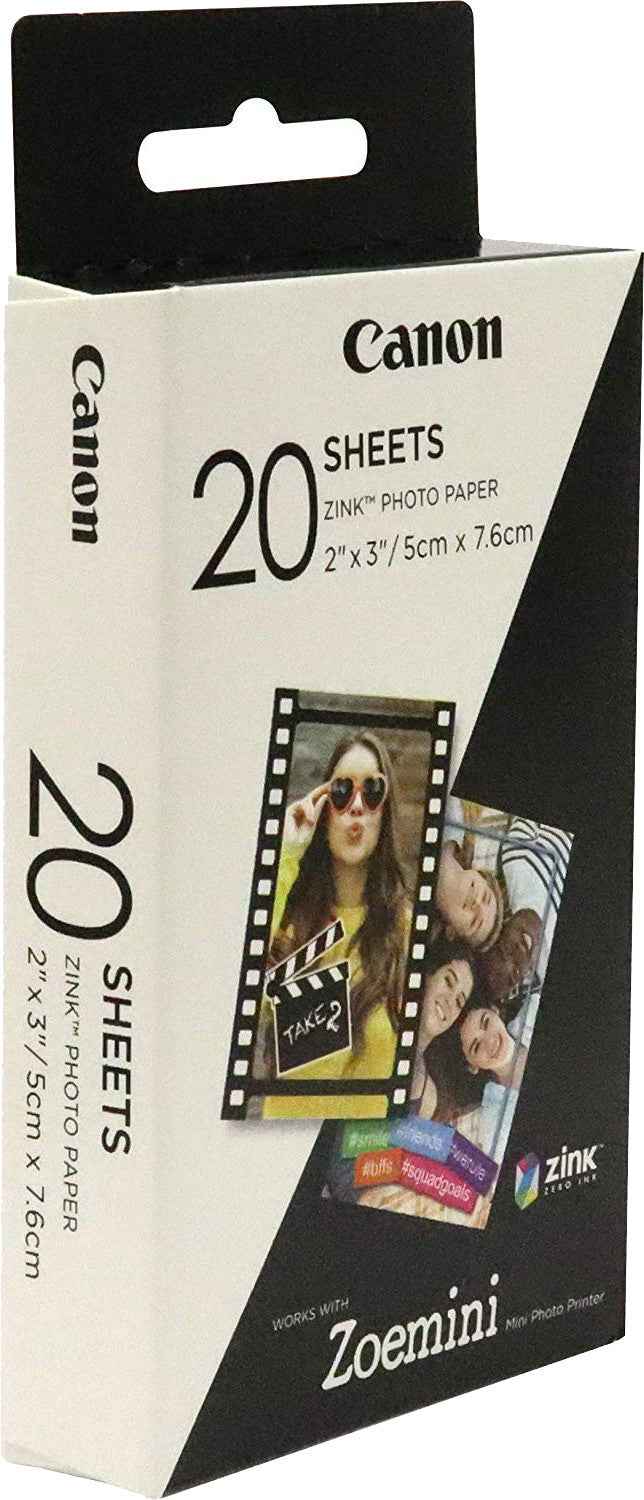 20 sheets | ZP-2030 | White | 5 x 7.6 cm | Photo Paper