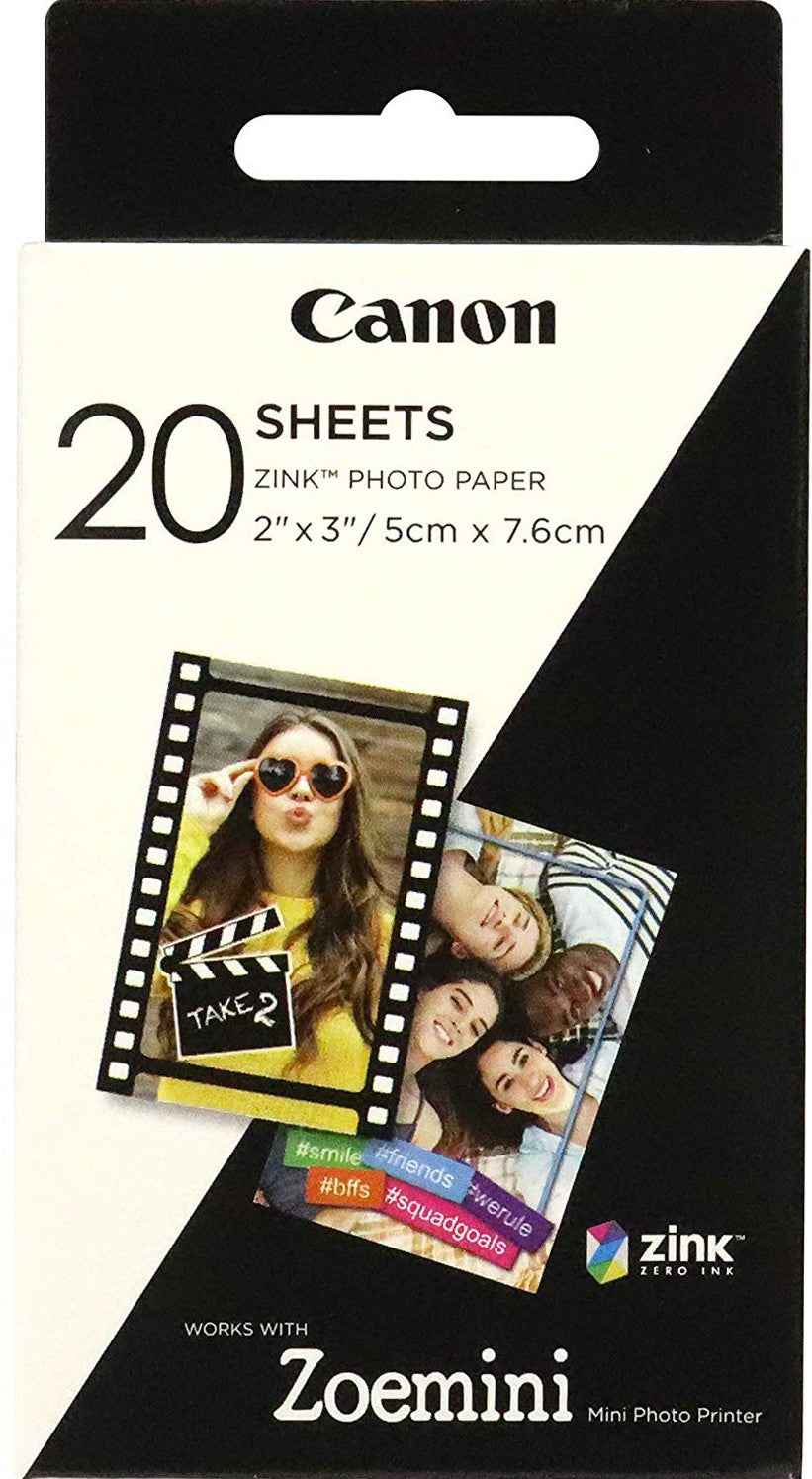 20 sheets | ZP-2030 | White | 5 x 7.6 cm | Photo Paper