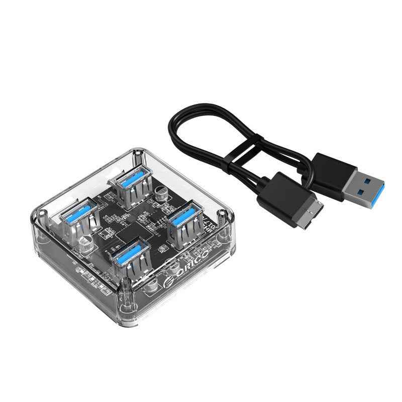 USB hub 4-port USB 3.0, transparent, ORICO MH4U