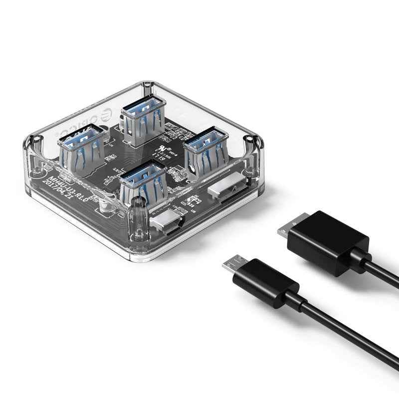 USB hub 4-port USB 3.0, transparent, ORICO MH4U