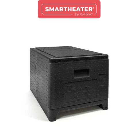 Conteneur isotherme 49 L Smart Mini Heater Plug & Play noir avec porte rouge