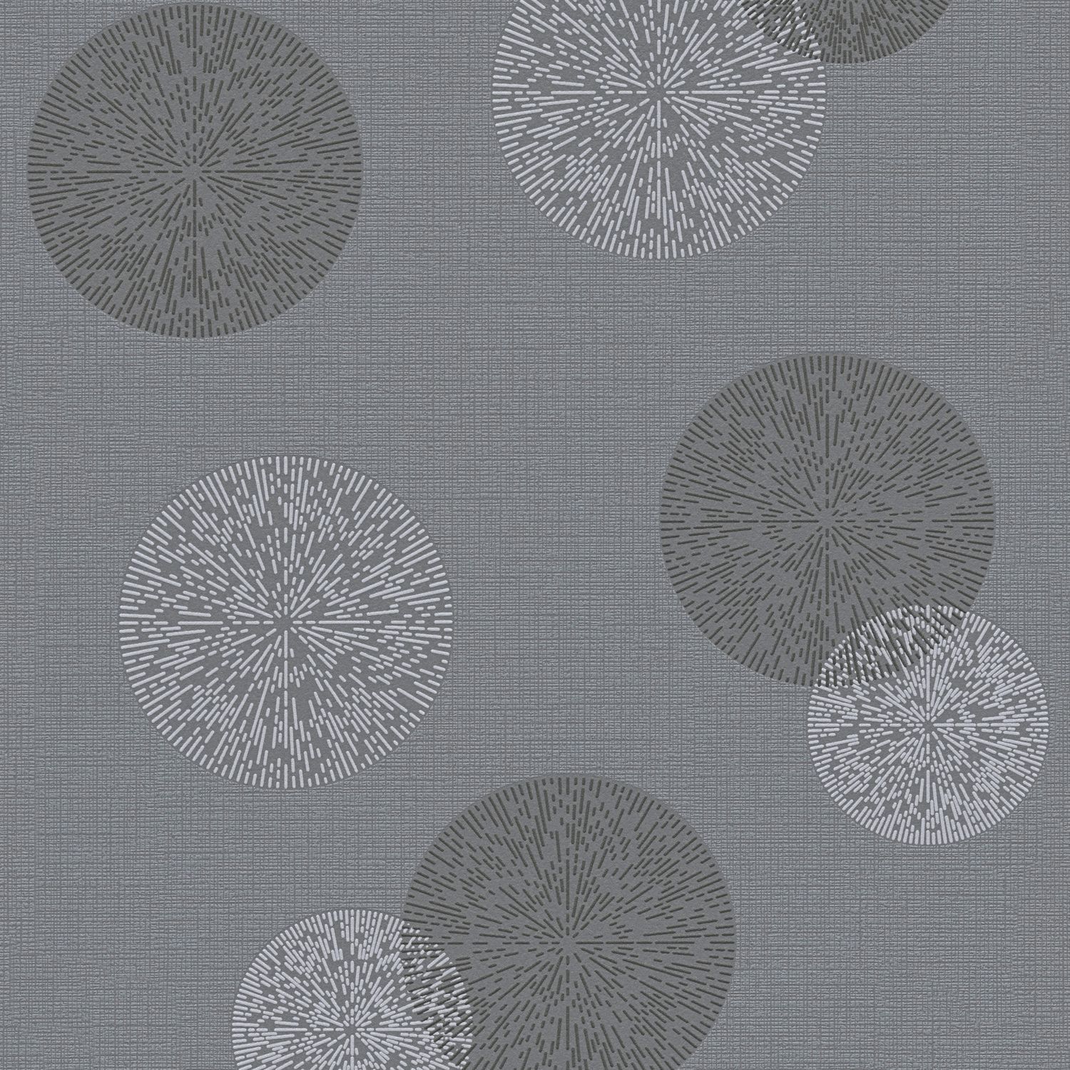 Papier peint à motifs graphiques Profhome 347713-GU papier peint intissé légèrement texturé avec un dessin graphique mat gris 5,33 m2