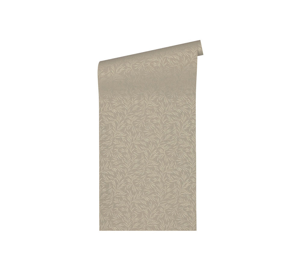 Floral wallpaper Profhome 333263-GU smooth non-woven wallpaper with a matt floral design brown bronze gray 5.33 m2 - 0