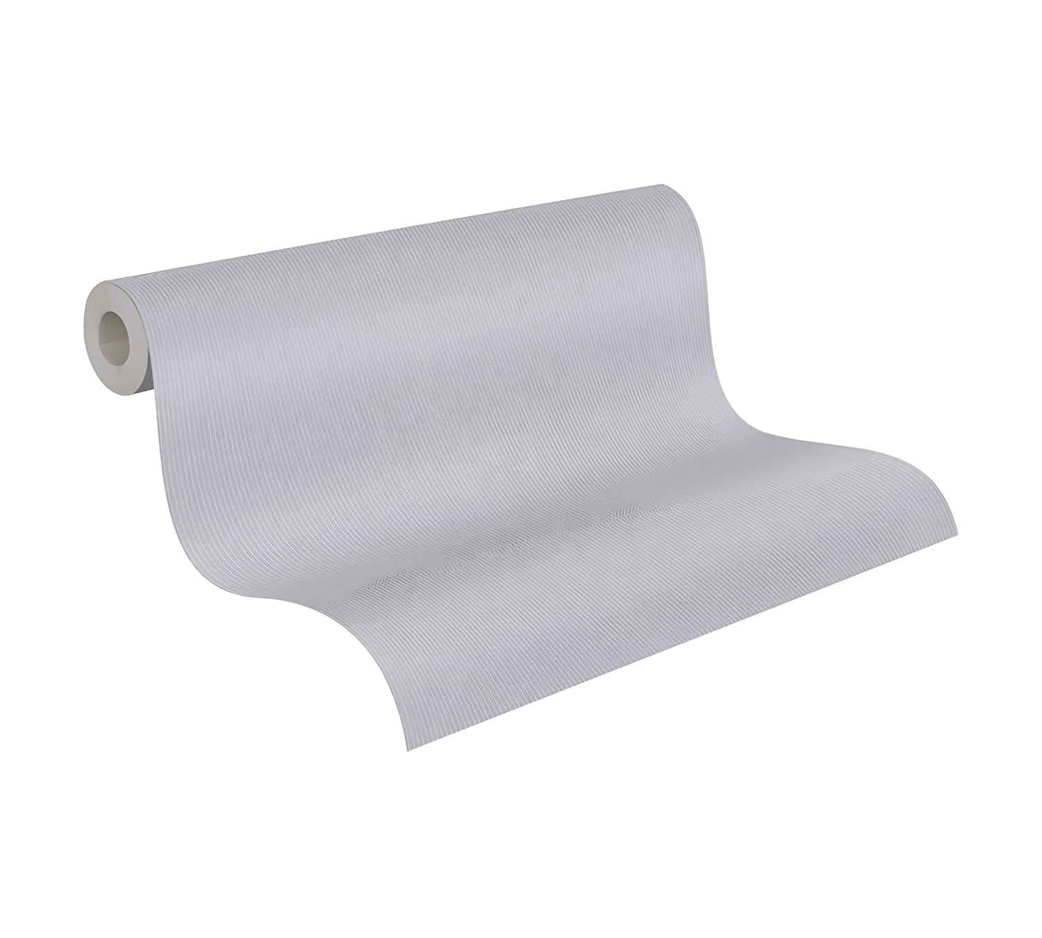 Papier peint ton-sur ton Profhome 375505-GU papier peint intissé légèrement texturé ton-sur-ton mat gris 5,33 m2