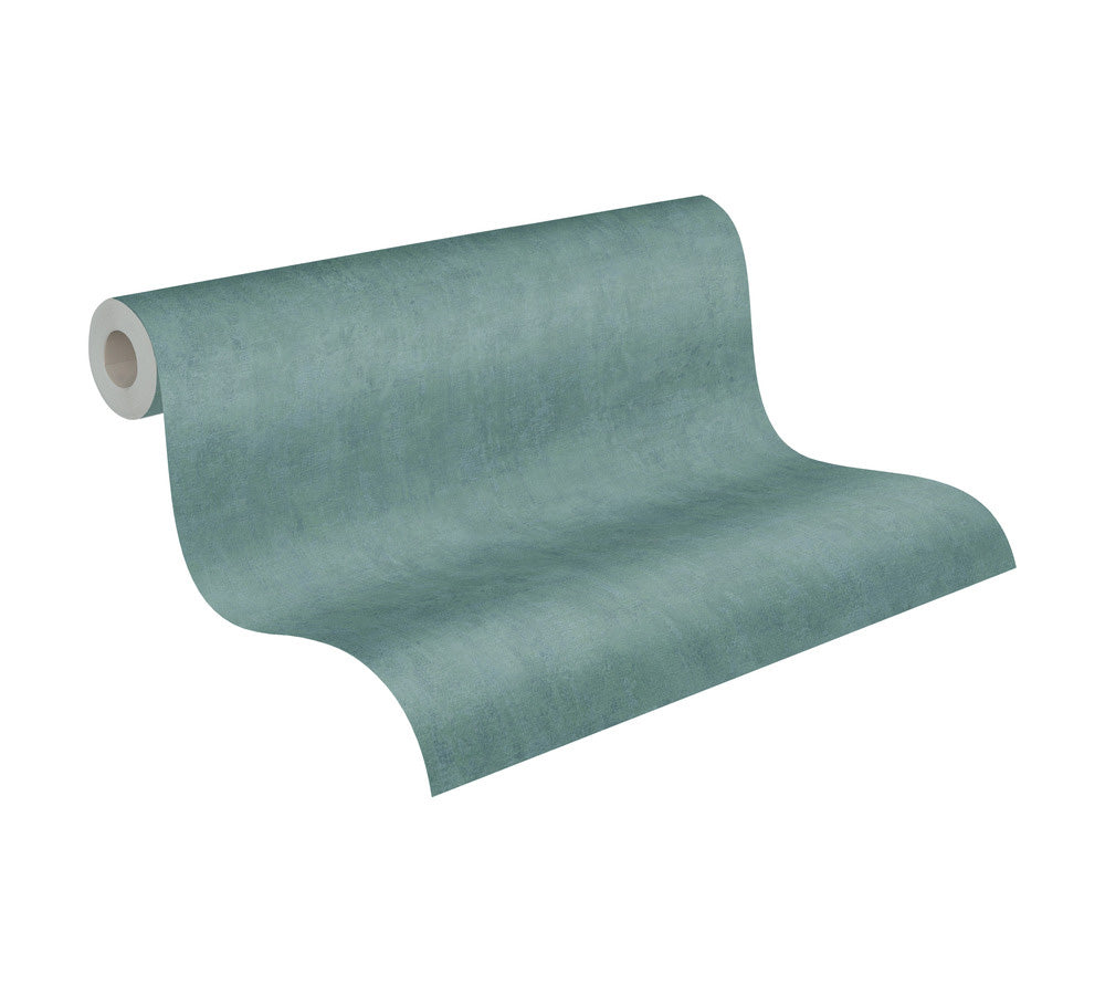 Papier peint ton-sur ton Profhome 380244-GU papier peint intissé légèrement texturé ton-sur-ton mat bleu vert 5,33 m2 - 0