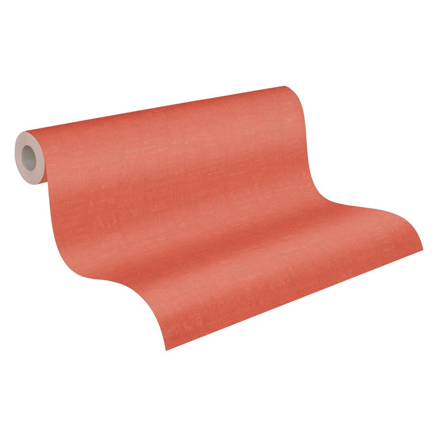 Papier peint unicolor Profhome 387458-GU papier peint intissé gaufré à chaud légèrement texturé unicolor mat orange rouge-saumon orangé rouge 5,33 m2 - 0