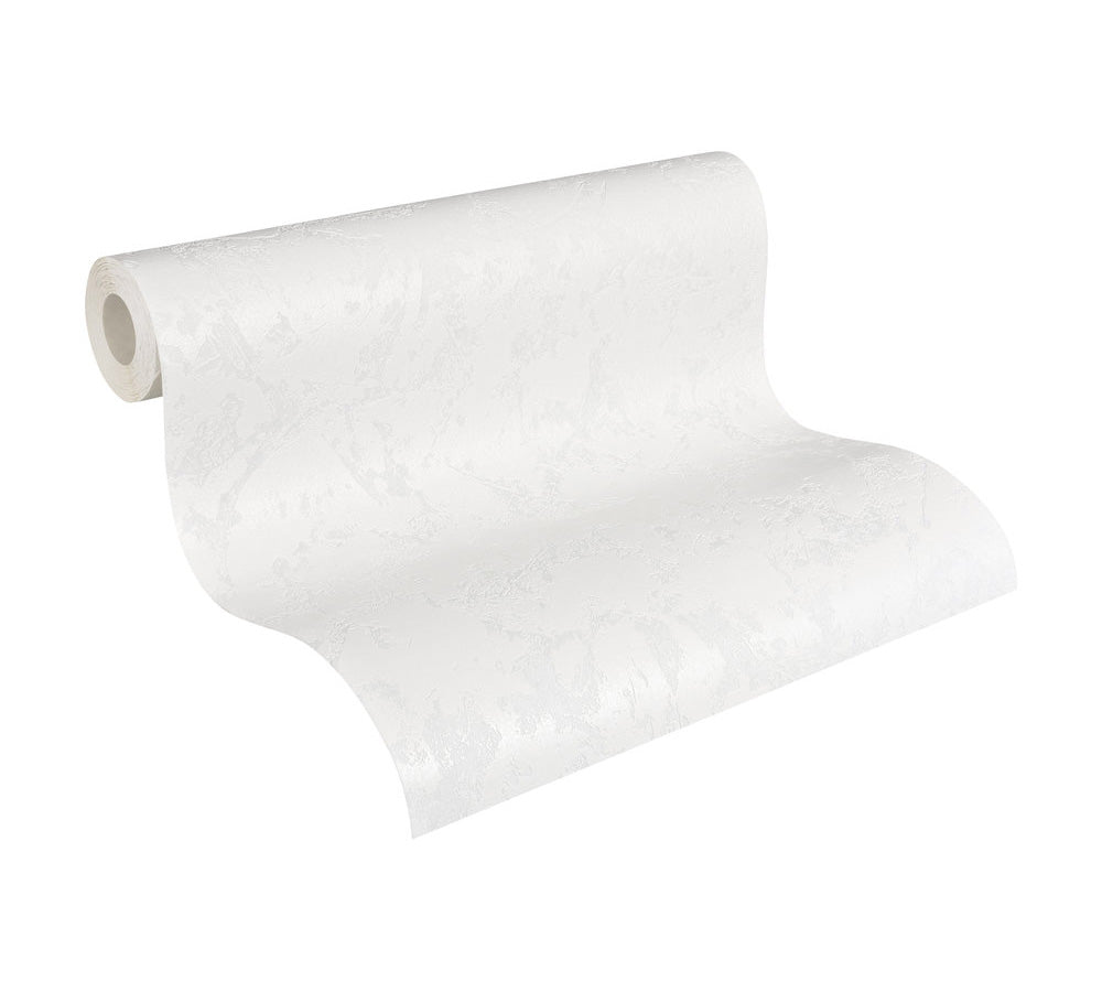 Papier peint aspect crépi Profhome 521811-GU papier peint intissé à peindre légèrement texturé à l'aspect crépi mat blanc 5,33 m2 - 0