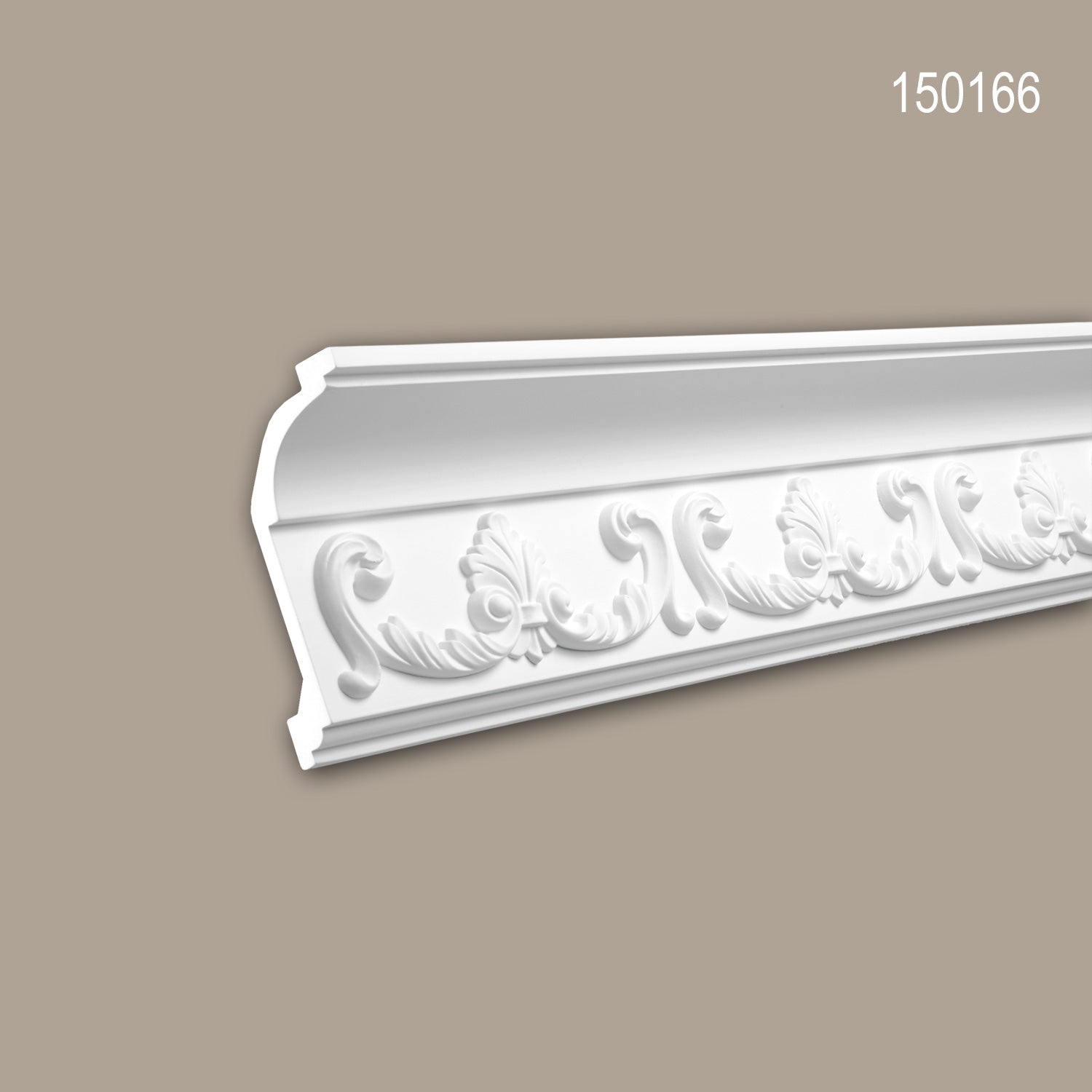 Corniche de plafond polyuréthane 150166 Profhome Moulure décorative style Rococo-Baroque blanc 2 m