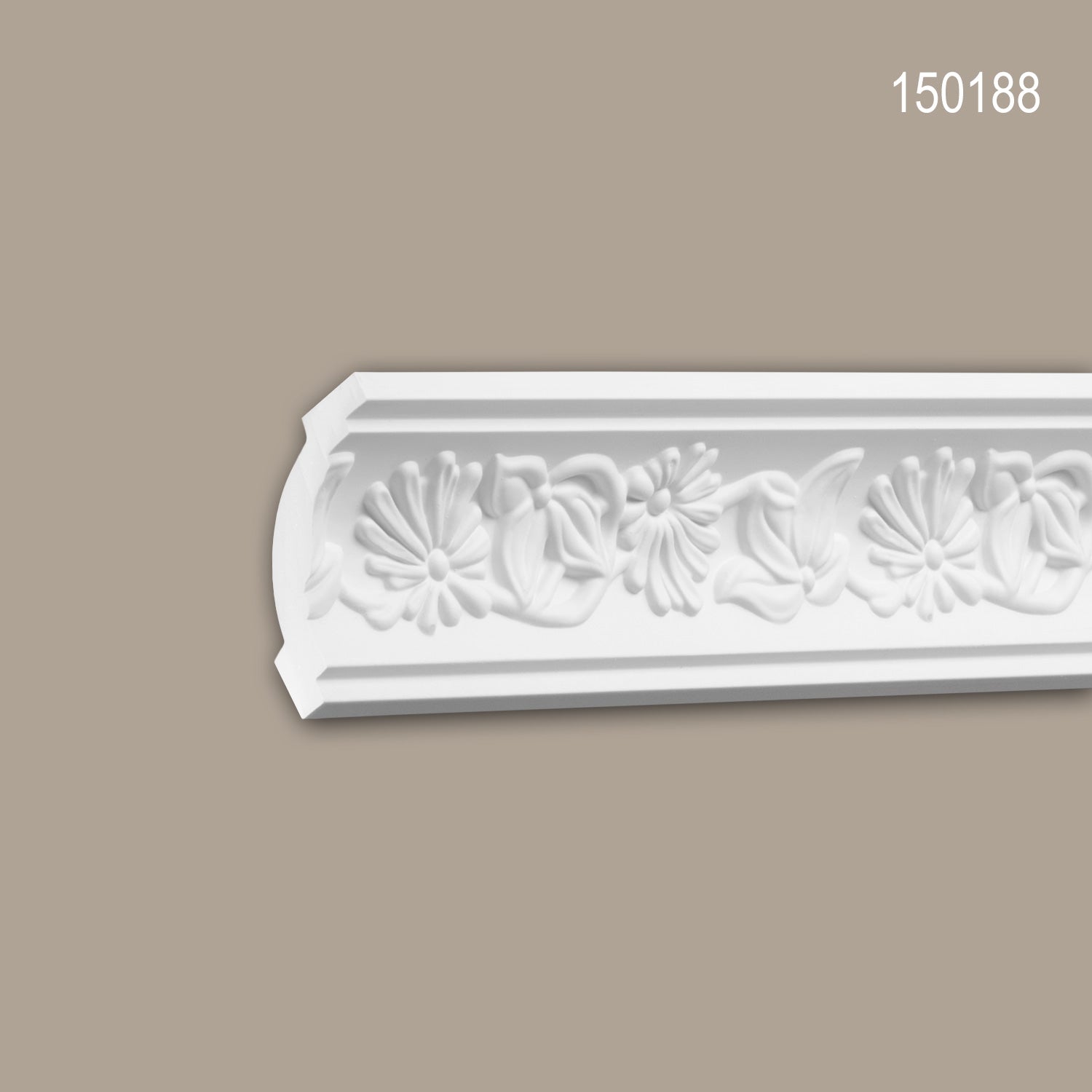 Corniche 150188 Profhome Moulure décorative style Rococo-Baroque blanc 2 m