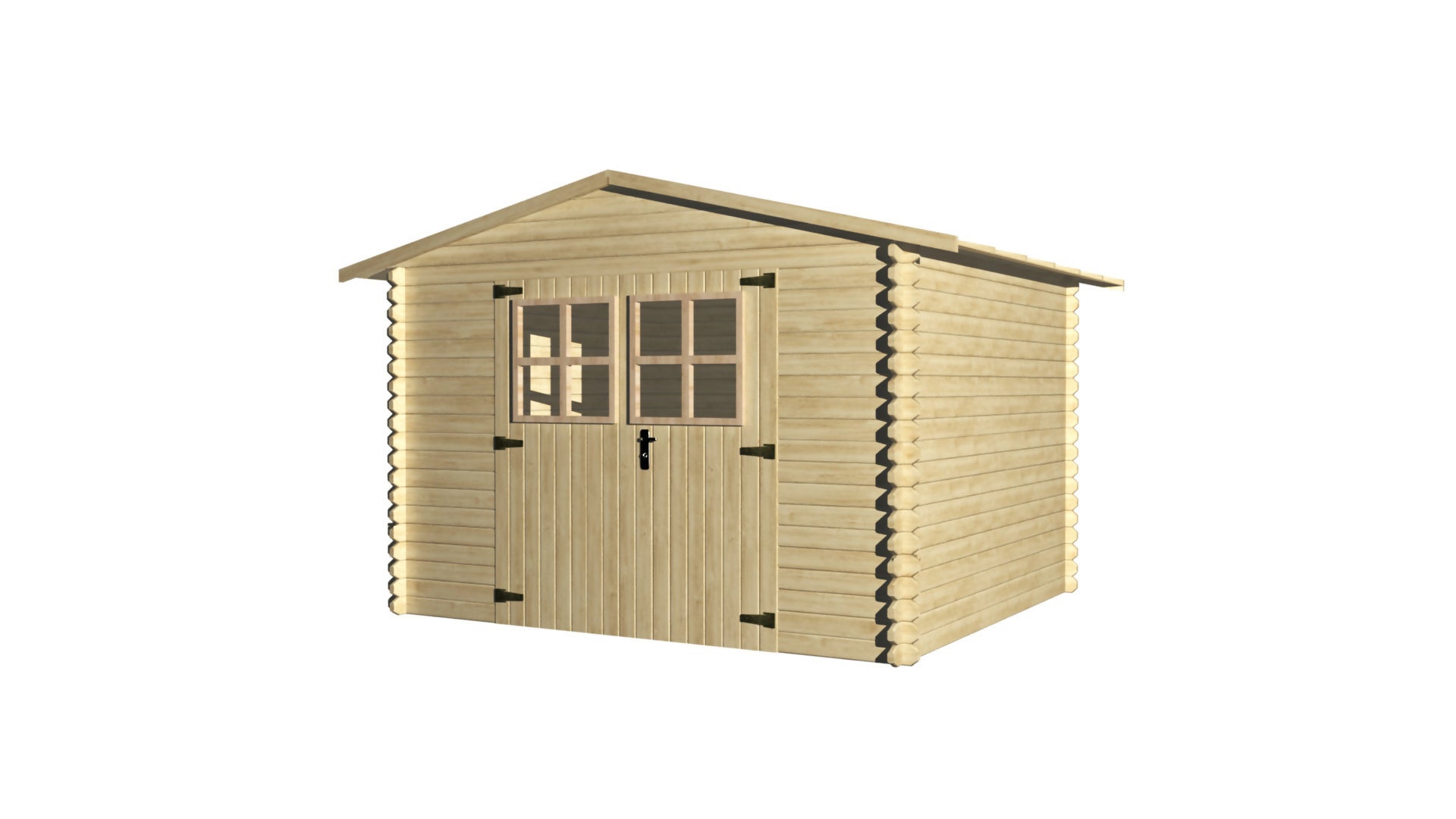 Wooden garden shed, 19mm thick, useful surface area 7.62m², 298x298x235cm, INT019/INEKSA