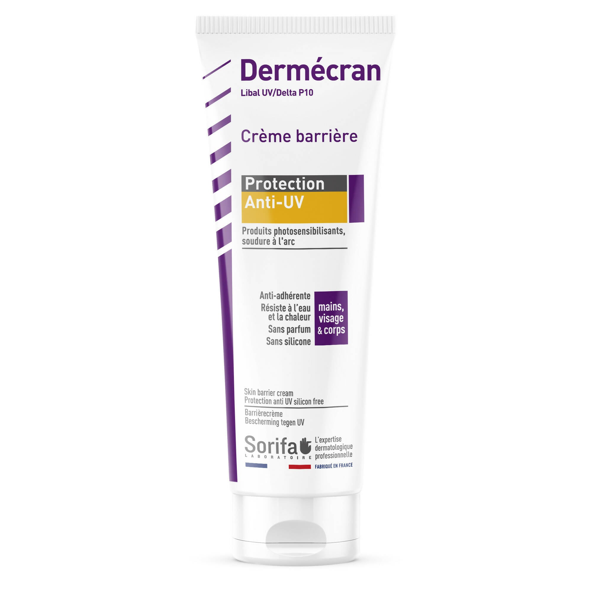 SORIFA - Dermscreen - Barrierecreme - ANTI-UV-Schutz / Delta P10 - Löten - Photosensibilisierende Produkte - Hände, Gesicht und Körper - Hohe Verträglichkeit - 125-ml-Tube.