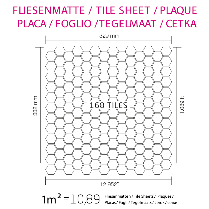 Mosaïque métal massif Carrelage Laiton laminé doré Grosseur 1,6mm ALLOY Honey-BM 0,92 m2