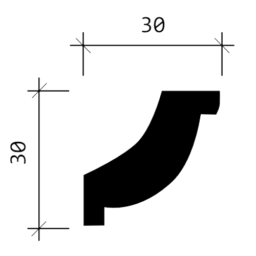 Profhome 150123 1 Karton 36 Stück Gesims 72 m