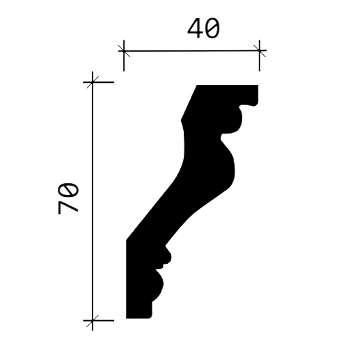 Cornice 150192 Profhome Zierleiste Neo-Empire-Stil weiß 2 m