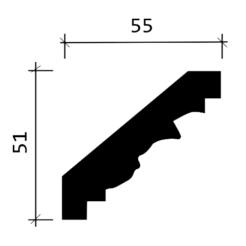 Gesims 150195F Profhome Flexible Zierleiste im Neoklassizismus-Stil, weiß, 2 m