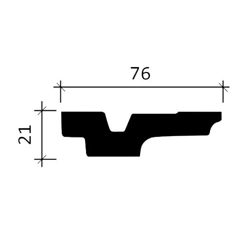 Cornice 150266 Profhome Zierleiste modernes Design weiß 2 m