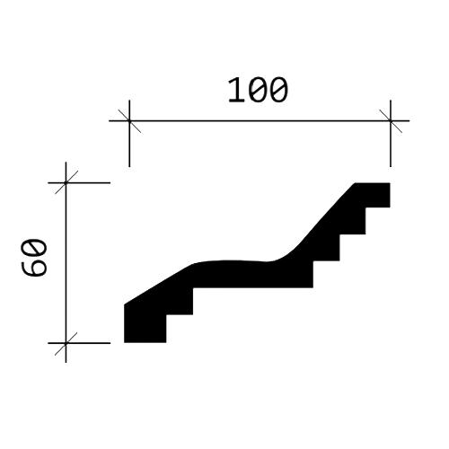 Profhome 150276 1 Karton 10 Stück Gesims 20 m